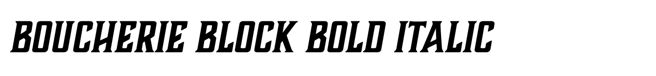 Boucherie Block Bold Italic